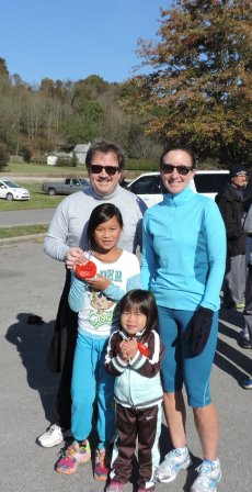 Family pic at the Normandy 5K Run